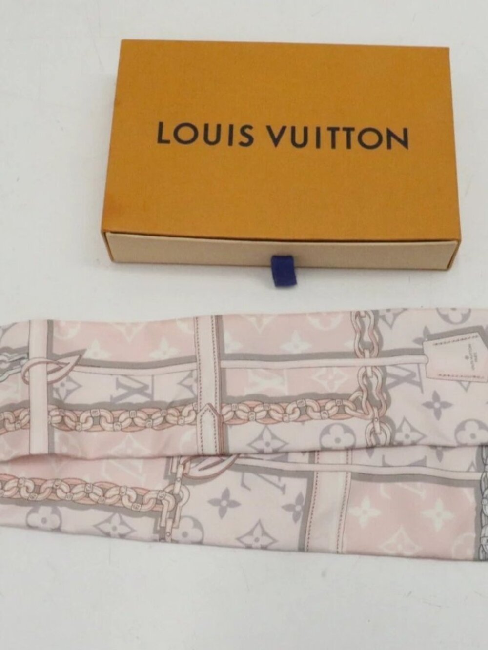 Louis Vuitton Monogram Confidential Silk Bandeau Scarf - Light Pink